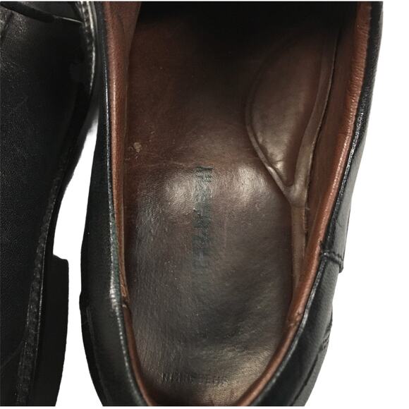 Johnston & Murphy Oxford Shoes Leather Black Men's 10 Dress‎ Shoe Business - Picture 9 of 14